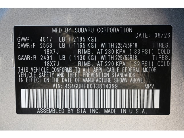 New 2026 ICE SILVER METALLIC Subaru Sport image 35