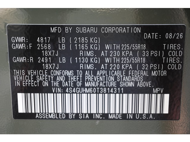 New 2026 ALPINE GREEN Subaru Limited image 36