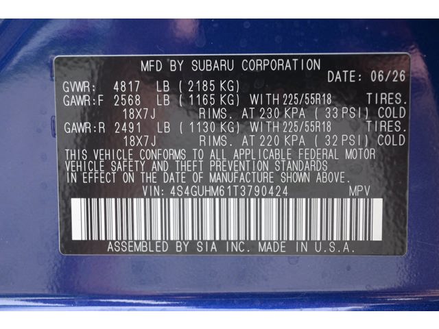 New 2026 SAPPHIRE BLUE PEARL Subaru Limited image 36