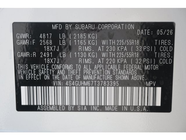 New 2026 CRYSTAL WHITE PEARL Subaru Limited image 35