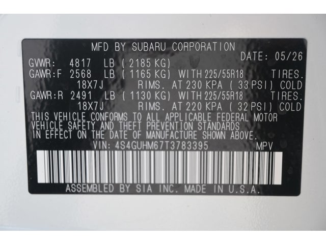 New 2026 CRYSTAL WHITE PEARL Subaru Limited image 36