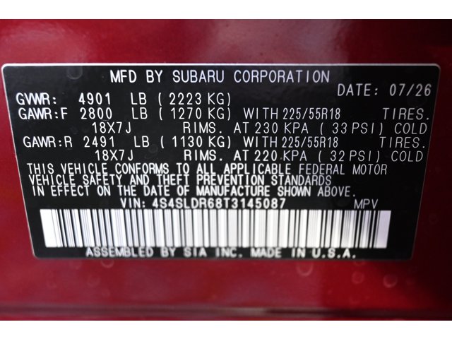 New 2026 CRIMSON RED PEARL Subaru Limited image 37