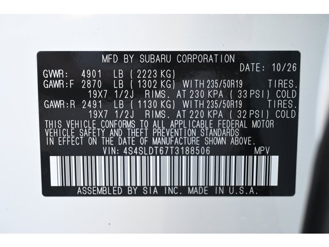 New 2026 CRYSTAL WHITE PEARL Subaru Touring image 37