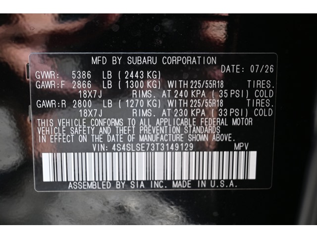 New 2026 CRYSTAL BLACK SILICA Subaru Premium Hybrid image 38