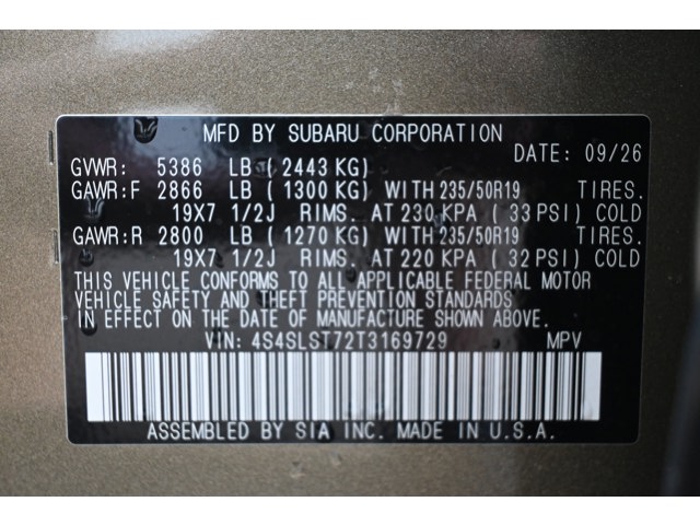 New 2026 AUTUMN GREEN METALLIC, TWO Subaru Touring Hybrid image 38