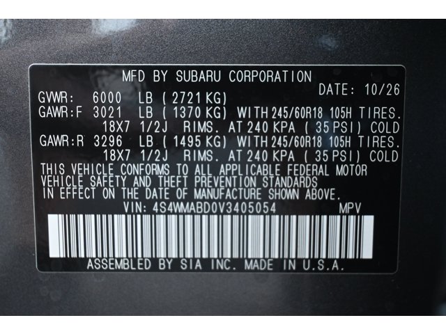 New 2027 MAGNETITE GRAY METALLIC Subaru Premium 7-Passenger image 35