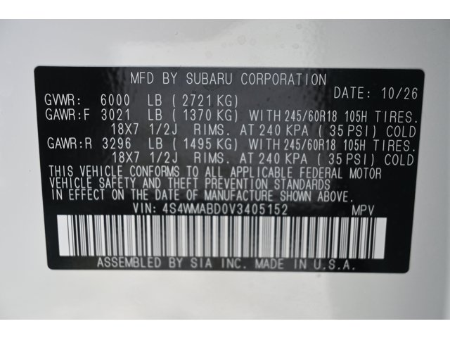 New 2027 CRYSTAL WHITE PEARL Subaru Premium 7-Passenger image 34