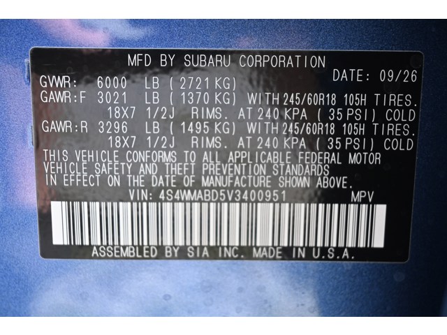 New 2027 DAYBREAK BLUE PEARL Subaru Premium 7-Passenger image 34