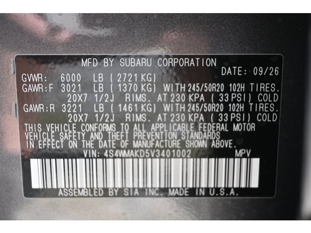 New 2027 MAGNETITE GRAY METALLIC Subaru Touring 7-Passenger image 36