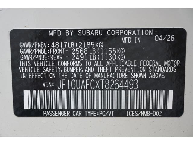 New 2026 CRYSTAL WHITE PEARL Subaru Sport image 36
