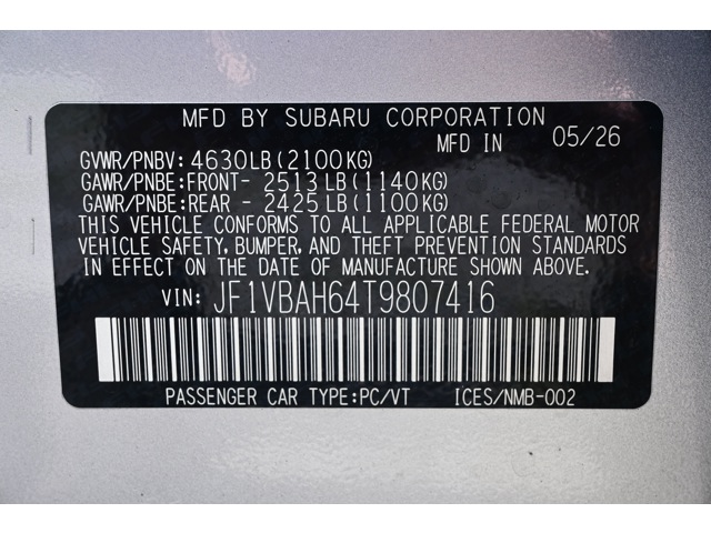 New 2026 ICE SILVER METALLIC Subaru Premium image 36