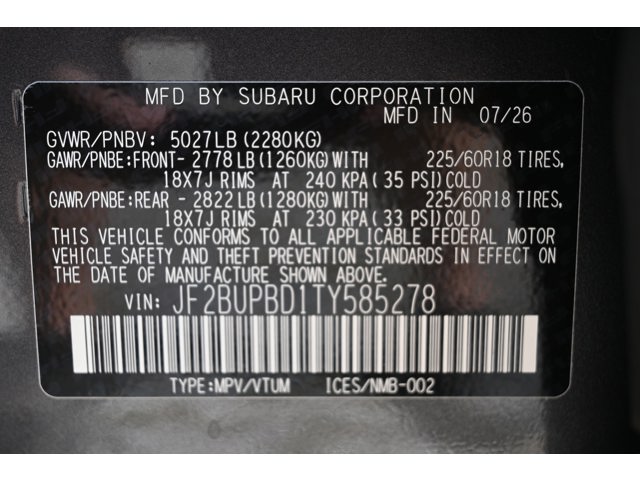 New 2026 MAGNETITE GRAY METALLIC Subaru Premium image 37