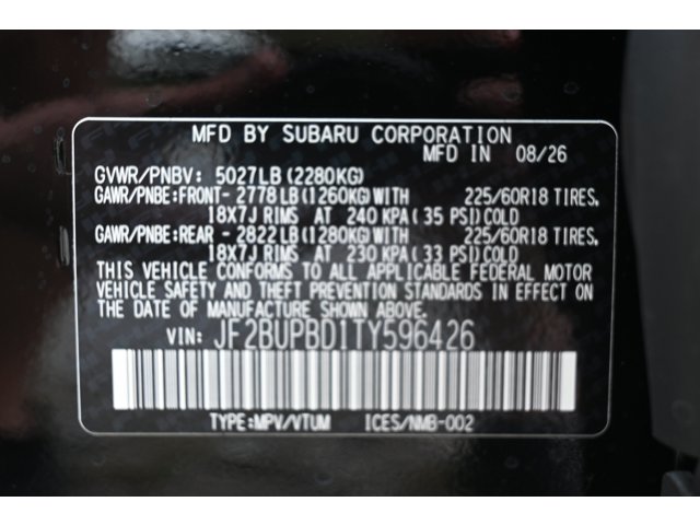 New 2026 CRYSTAL BLACK SILICA Subaru Premium image 38