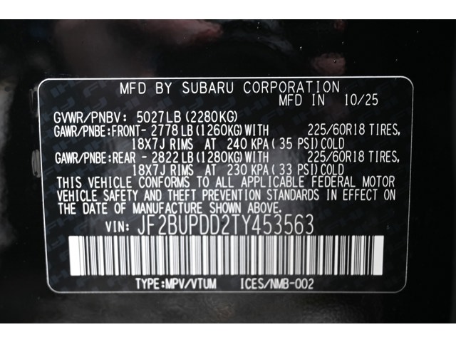 New 2026 CRYSTAL BLACK SILICA Subaru Limited image 37