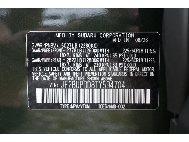 New 2026 DEEP EMERALD GREEN PEARL Subaru Limited image 38