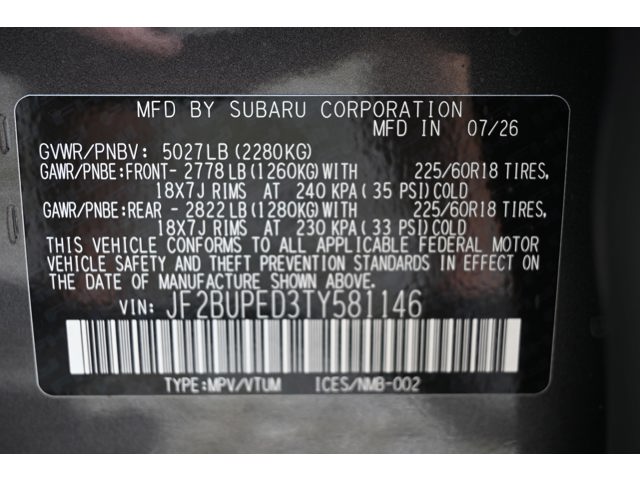New 2026 MAGNETITE GRAY METALLIC Subaru Touring image 38