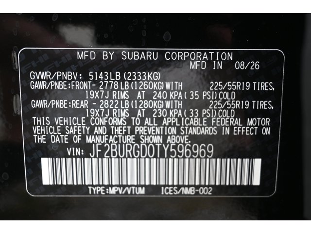 New 2026 CRYSTAL BLACK SILICA Subaru Limited XT image 38