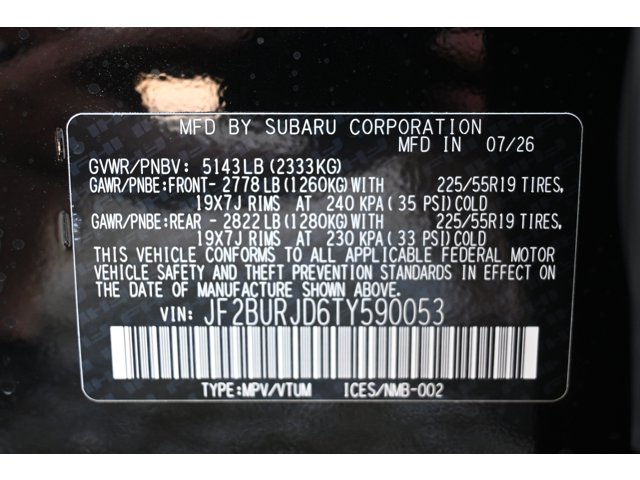 New 2026 CRYSTAL BLACK SILICA Subaru Touring XT image 37