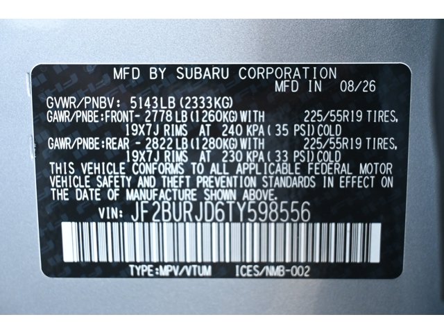 New 2026 ICE SILVER METALLIC Subaru Touring XT image 38