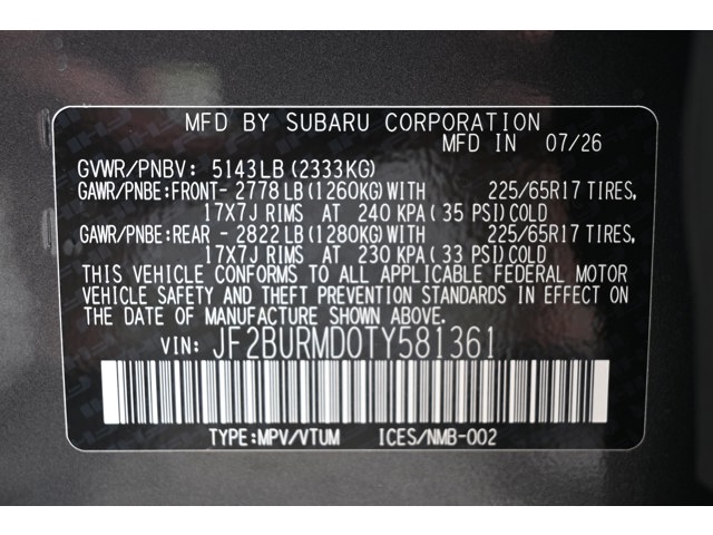 New 2026 MAGNETITE GRAY METALLIC Subaru Wilderness image 38