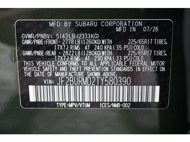 New 2026 DEEP EMERALD GREEN PEARL Subaru Wilderness image 37