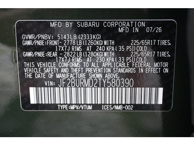 New 2026 DEEP EMERALD GREEN PEARL Subaru Wilderness image 38