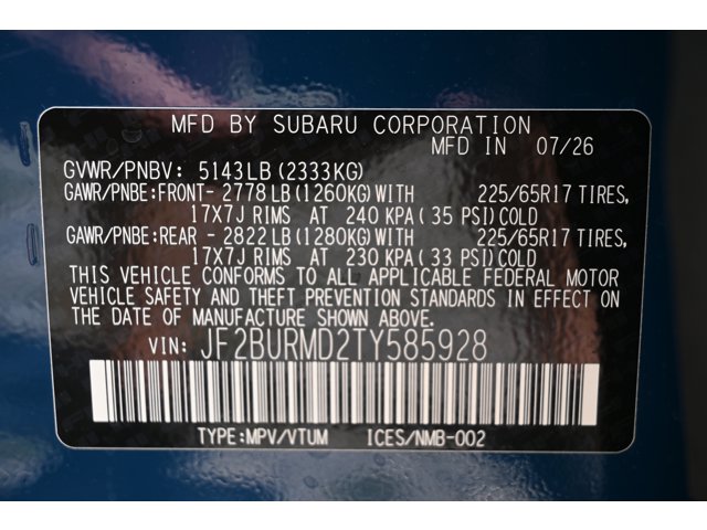 New 2026 GEYSER BLUE Subaru Wilderness image 37