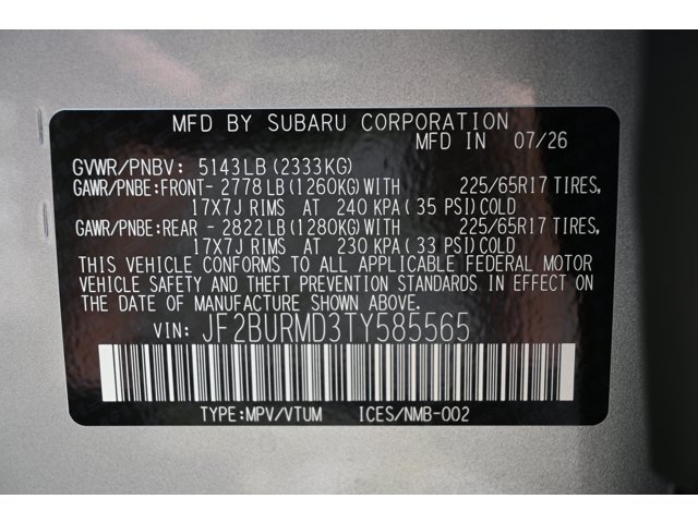 New 2026 ICE SILVER METALLIC Subaru Wilderness image 37