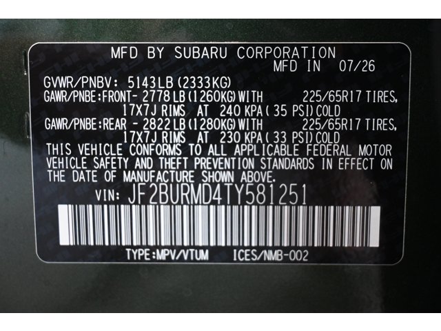 New 2026 DEEP EMERALD GREEN PEARL Subaru Wilderness image 37