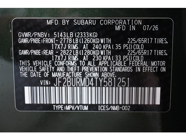 New 2026 DEEP EMERALD GREEN PEARL Subaru Wilderness image 38