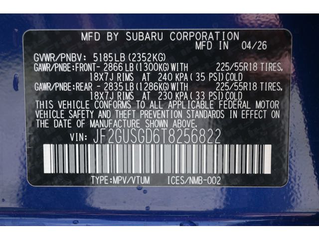 New 2026 SAPPHIRE BLUE PEARL Subaru Sport Hybrid image 38