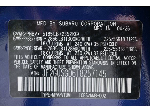 New 2026 SAPPHIRE BLUE PEARL Subaru Sport Hybrid image 37