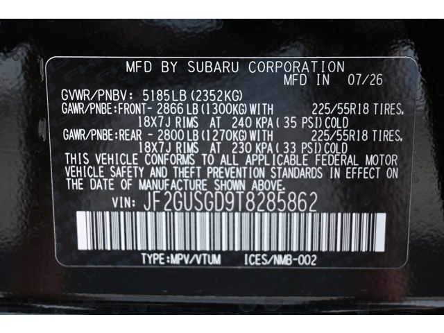 New 2026 CRYSTAL BLACK SILICA Subaru Sport Hybrid image 37