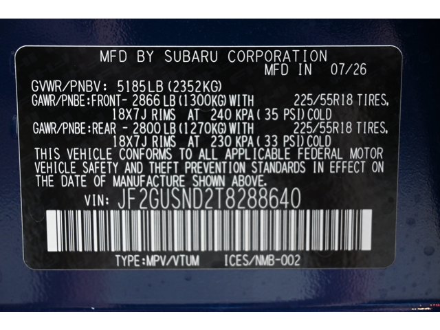 New 2026 SAPPHIRE BLUE PEARL Subaru Limited Hybrid image 37
