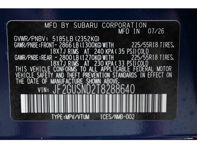 New 2026 SAPPHIRE BLUE PEARL Subaru Limited Hybrid image 38