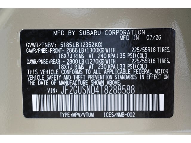 New 2026 SAND DUNE PEARL Subaru Limited Hybrid image 38