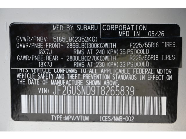 New 2026 CRYSTAL WHITE PEARL Subaru Limited Hybrid image 36